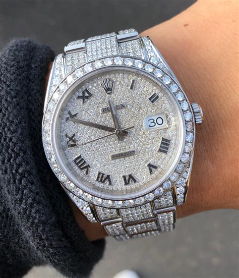 rolex iced out watches|watch iced out in peridot.